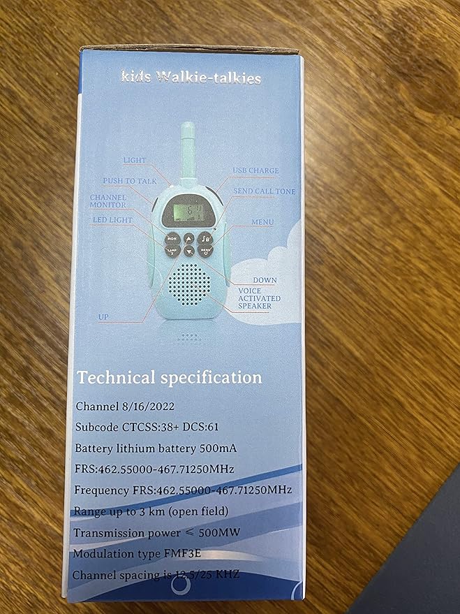 Walkie Talkies for Kids Rechargeable Toys for Ages 5-7 Boys Girls, 22 Channels 2 Way Radio Toy Christmas Birthday Gifts for Girls Boys Ages 3-12 Camping Hiking Outdoor Easter Basket Stuffers