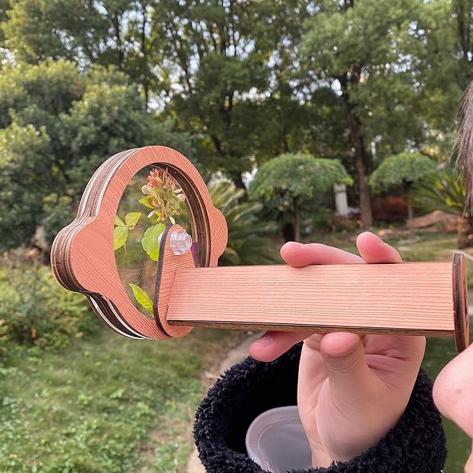 2PCS Natural DIY Kaleidoscope Kit, Outdoor Classic Handmade Education Toys, Magic Wooden Rotating Kaleidoscope Making Set, Best Gift for Nature Lovers (2 Pcs Planets)
