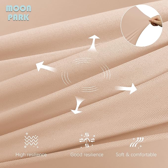 MOON PARK Pregnancy Pillows for Sleeping - U Shaped Full Body Maternity Pillow with Removable Cover - Support for Back, Legs, Belly, HIPS - 65 Inch - Brown - Cooling Cover