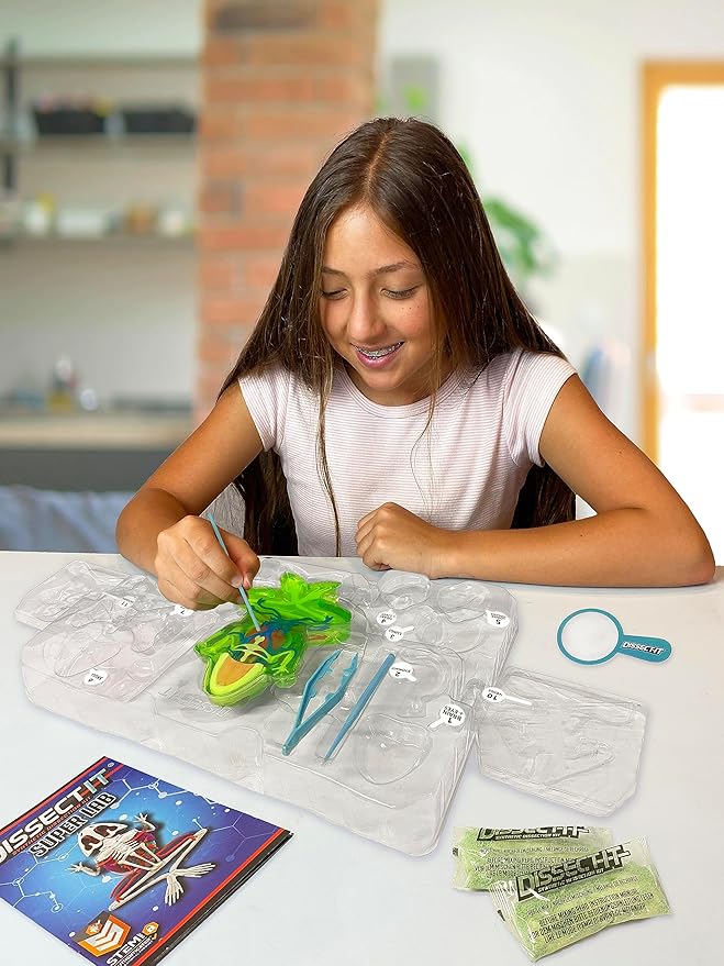 Dissect-It Kit for Kids, Simulated Synthetic Lab Dissection Toy, Frog Super Lab STEM Toys for Animal Science, Biology, and Anatomy
