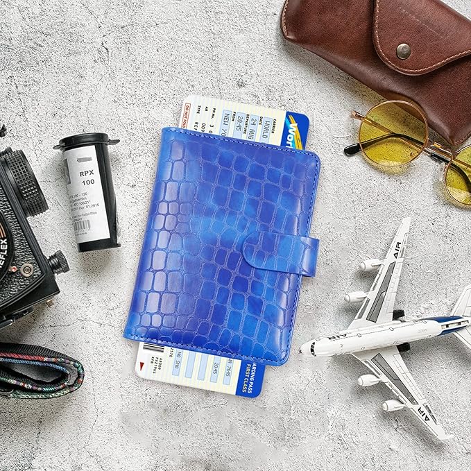 Melsbrinna Rfid Passport Holder for Travel women/Men, Cute Passport Wallet Rfid Blocking Card Slots, Rfid Passport Cover/CaseTravel Wallet, Passport Book Holder (1, Blue3)