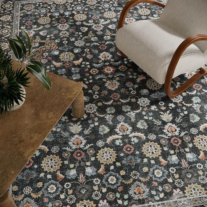 Washable Small Area Rugs for Kitchen: Door Mat Indoor Entrance 2x3 Throw Rug Stain Resistant Non-Slip Low Pile Soft Carpets for Entryway Front Door Indoor Entrance Entry Bedroom