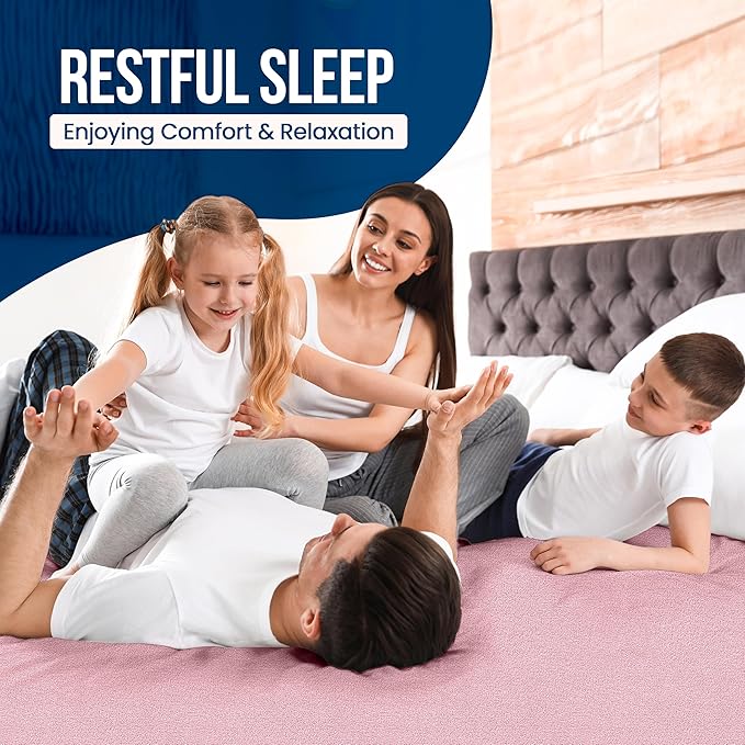 Utopia Bedding Waterproof Mattress Protector Queen Size, Premium Terry Mattress Cover 200 GSM, Breathable, Fitted Style with Stretchable Pockets (Pink)