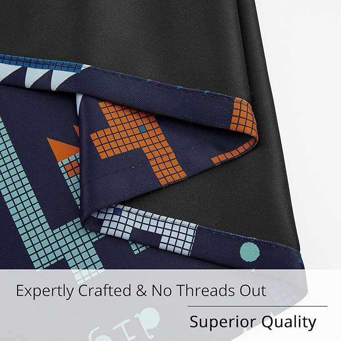 Kids Blackout Curtains - Pixel Dinosaur Curtains, 100% Blackout, 2 Panels, Each W52×L84, Thermal Insulated, Noise Reducing for Kids Bedroom, Bring a Playful and Retro Touch to Your Child’s Room