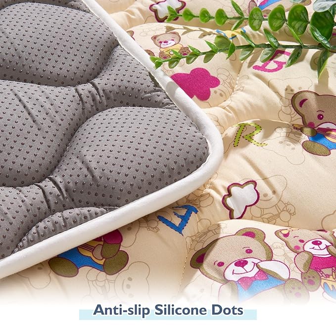 High-Density Foam Baby Play Mat, 36x36 Inches Thicken One-Piece Comfortable and Soft Playmat, Non Slip Machine Washable Floor Mat for Infants, Tapete para Bebes,Toddlers