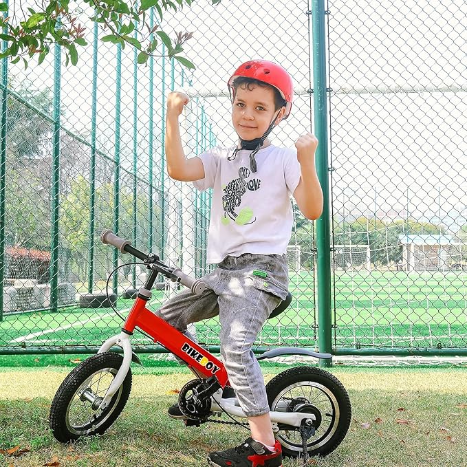 Balance Bike 2 in 1,The Dual Use of a Kids Balance Bike and Kids Bike,12 14 Inches for 2-6 Years Old,with Shock Absorbers, Fenders, Pedals, Auxiliary Wheels