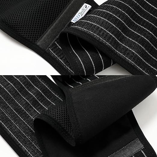 NeoTech Care Adjustable Maternity Belt - Light and Breathable Pregnancy Belly Support Band for Pregnant Women (Black, Regular Size)