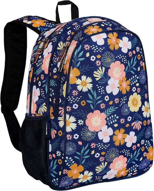 Wildkin 15-inch Kids Backpack – Durable, Padded, Adjustable for School & Travel - Wildflower Bloom