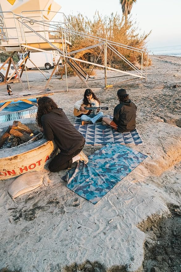 Nomadix Festival Blanket - Perfect for Picnics, Camping, & Lawn Seating - Plush Top & Water Resistant Base - Made with Post Consumer Recycled Materials - Tie-Dye Multi - 60x70