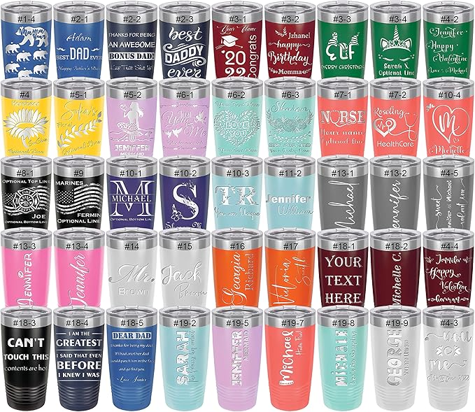 Personalized Tumbler for Her - Valentines & Graduation Gift, Insulated Stainless Steel, 20oz (Light Purple)