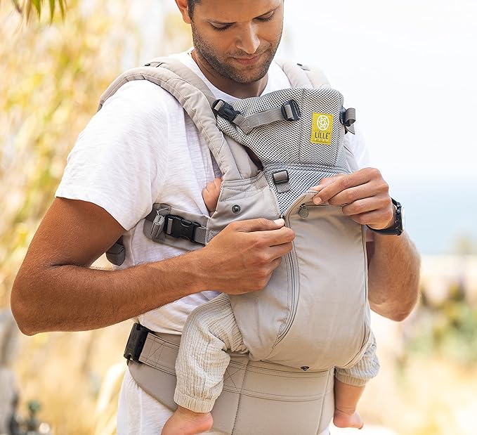 LÍLLÉbaby Complete All Seasons Ergonomic 6-in-1 Baby Carrier Infant to Toddler with Lumbar Support (7-45 Pounds), 360 Degree Baby Wearing & Multi-Position, Inward & Outward Facing (Stone)