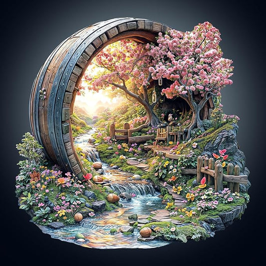 Wooden Puzzles for Adults, Spring Flower Wooden Jigsaw Puzzle for Adults, 280 Piece Unique Animal Shape Wood Puzzles Adult, Birthday Party Gifts for Friends & Family Game Home Decor (L-13.4 * 13.1in)