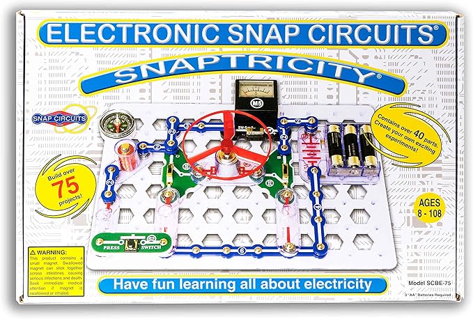 Snap Circuits Snaptricity, Electronics Exploration Kit (Stem Building), for Kids 8+
