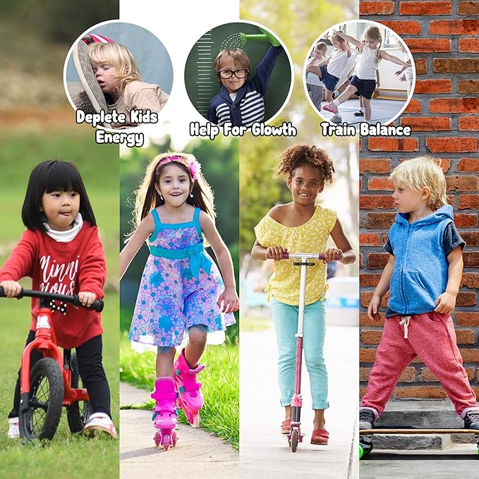 Soft-Style Kids Knee and Elbow Pads with Bike Gloves, Flexible Impact-Resistant Gear for Ages 2-11, Designed for Balance Bikes, Roller-Skating, and Skateboarding