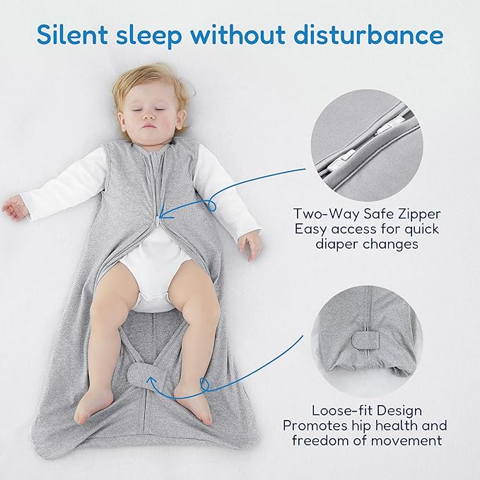 TotAha Sleep Sack 12-18-24 Months 3 Pack, Buttery Soft, Safe Wearable Blanket Baby Sleeping Bag for Baby with 2-way Zipper, 0.5 TOG
