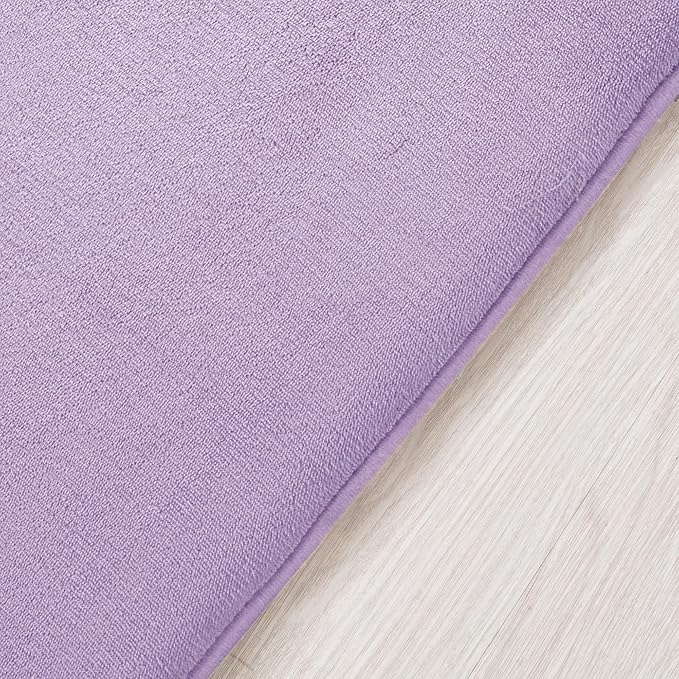 BALAPET Thick Memory Foam 71x59 Play Mat for Playpen, Super Soft Velvet Portable Baby Playpen Mat for Kids Toddler Crawling and Play, Non-Slip Bottom Playmat, Purple