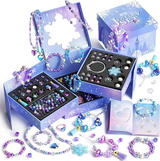 Tomons Gifts for Girls Ages 6-12, Kids Jewelry Making Kit for Girls, Crafts Birthday for 6 7 8 10 11 12 Year Old Girl