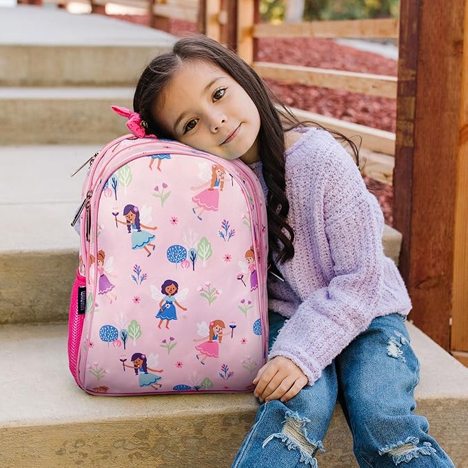 Wildkin 15-inch Kids Backpack – Durable, Padded, Adjustable for School & Travel - Fairy Garden