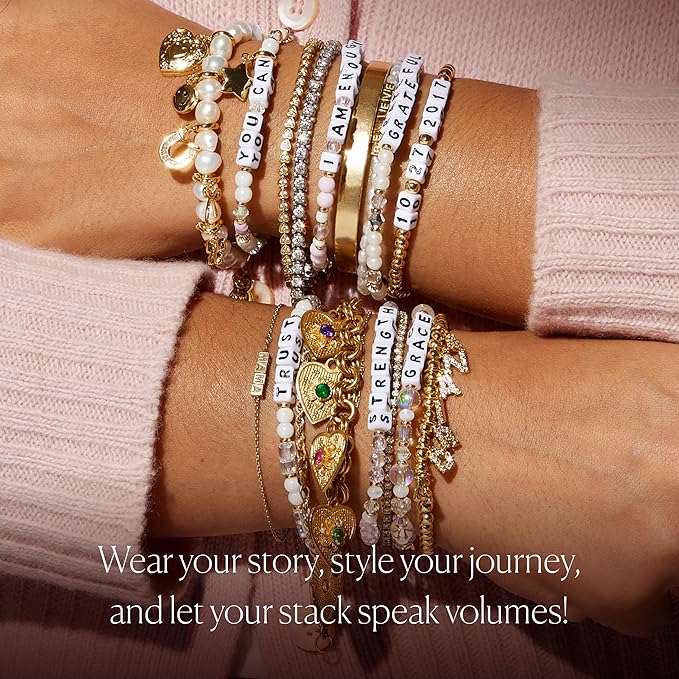 Little Words Project Bead Kit, DIY Bracelet Making Kit, Includes Colorful and Novelty Beads, Letter Blocks, String, Instruction Booklet & More, Fun & Creative Gift for All Ages Create Custom Bracelets