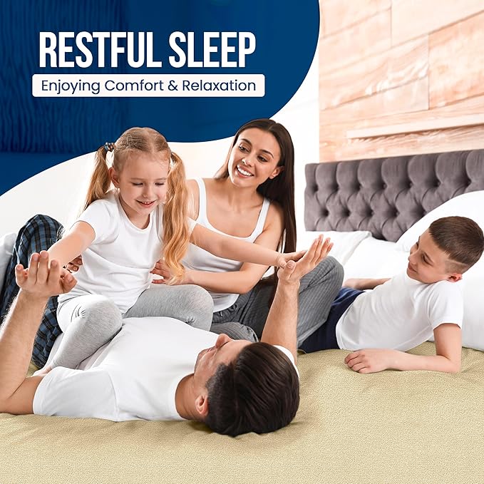 Utopia Bedding Waterproof Mattress Protector Queen Size, Premium Terry Mattress Cover 200 GSM, Breathable, Fitted Style with Stretchable Pockets (Beige)