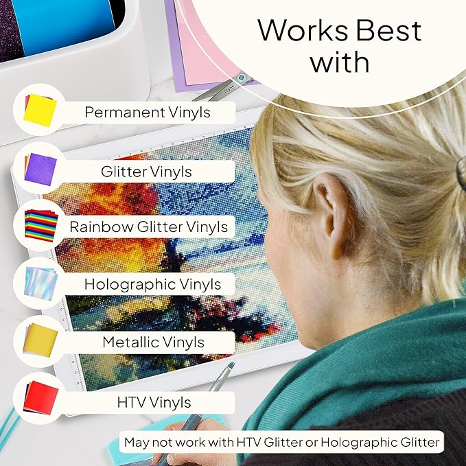 iVyne Rechargeable A4 Light Pad for Tracing & Weeding - LED Light Board for Weeding Vinyl - for Cricut Vinyl Weeding Tools - Ultra-Thin & Portable - Perfect for Artists & Crafters - White