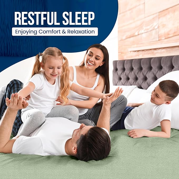 Utopia Bedding Waterproof Mattress Protector Twin Size, Premium Terry Mattress Cover 200 GSM, Breathable, Fitted Style with Stretchable Pockets (Sage)