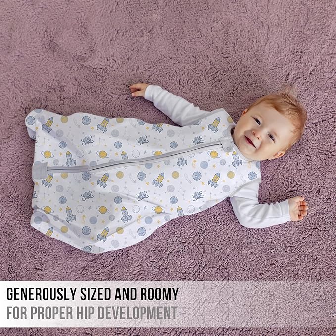 Mama Cheetah Baby Sleep Sack 0.5 TOG, Organic Cotton Baby Wearable Blanket with Two-Way Zipper, Swaddle Transition Baby Sleeping Bag for Newborn Infant Toddler Boy Girl, 12-18 Months