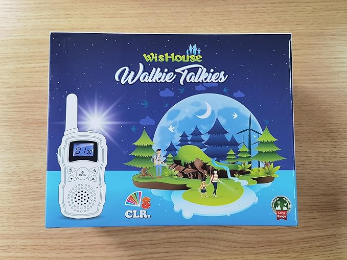 Wishouse Walkie Talkies for Kids Rechargeable Long Range, Xmas Birthday Gift for Boys Girls 4 5 6 7 8 9 10 Year Old, Hiking Camping Gear Games Toys Ideas with Flashlight, VOX, Easy to Use, 4 Pack