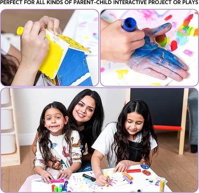 JOYIN 36 Colors Washable Tempera Paint Sticks, Art Supplies, Paint for Kids, Quick Drying and No Mess Arts Project, Gifts for Kids and Artists