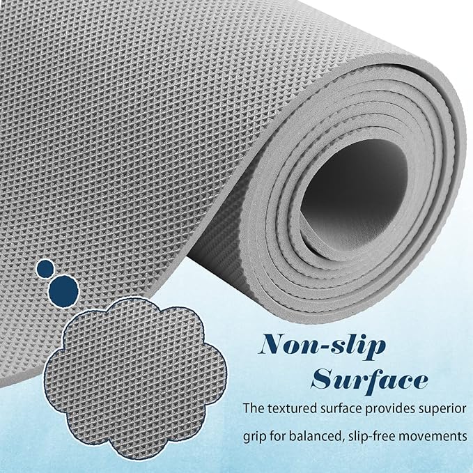 10 Pack Yoga Mats Bulk, 68'' x 24'' x 4mm Thick Yoga Mats for Kids and Adult Gym Mats Bundle Latex Free Exercise Mats with Non Slip Texture for Outdoor Yoga, Pilates or Workout