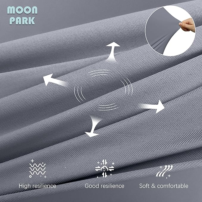 MOON PARK Pregnancy Pillows for Sleeping - U Shaped Full Body Maternity Pillow with Removable Cover - Support for Back, Legs, Belly, HIPS - 65 Inch - Dark Grey - Cooling Cover