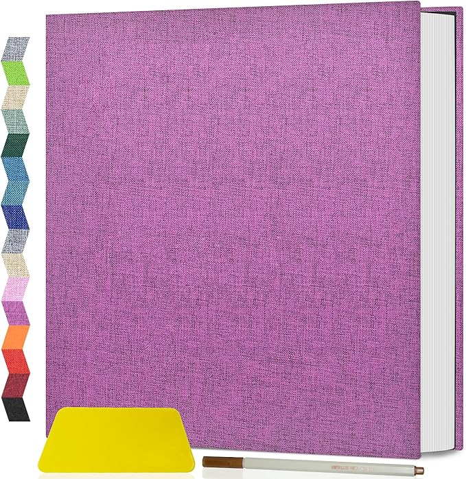 Popotop Photo Album Self Adhesive Scrapbook Album for 4x6 5x7 8x10 Pictures DIY Photo Book as Scrapbooking Supplies Kits, Birthday Gifts for Women Mom Wedding Baby Family Travel