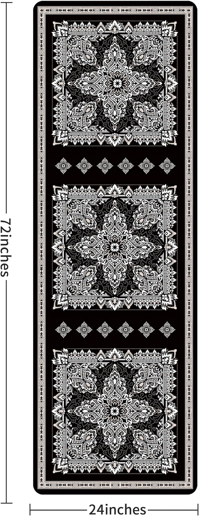 Non Slip Yoga Mat TPE Workout Mat for Men Women, Thick Workout Mat with Carrying Strap, Fitness Mats for Exercise, Yoga, Fitness, Pilates, Floor Workouts (72" x 24" x 6mm)