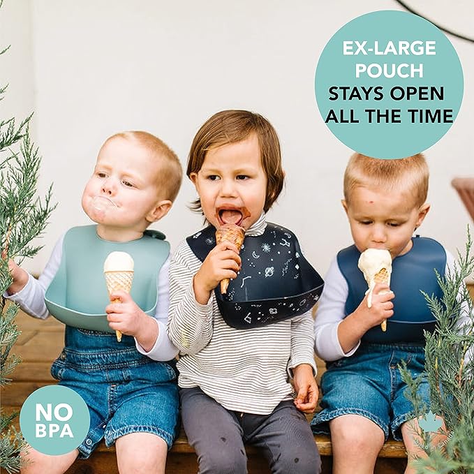 Loulou Lollipop Soft, Waterproof Silicone Feeding Bib