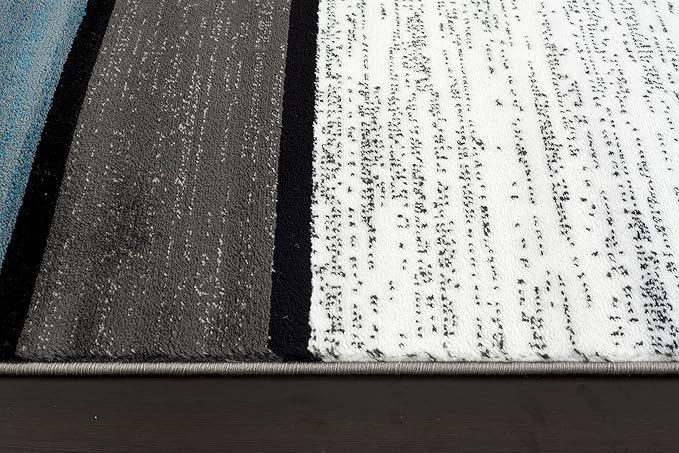 Rugshop Contemporary Modern Boxes Area Rug 7' 10" X 10' 2" Blue/Gray