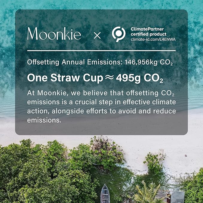 Moonkie Silicone Toddler Sippy Cup Training Cup with Straw Lid | BPA-Free Drop-Proof Cup | Baby Led Weaning | 5 oz, 1 Pack