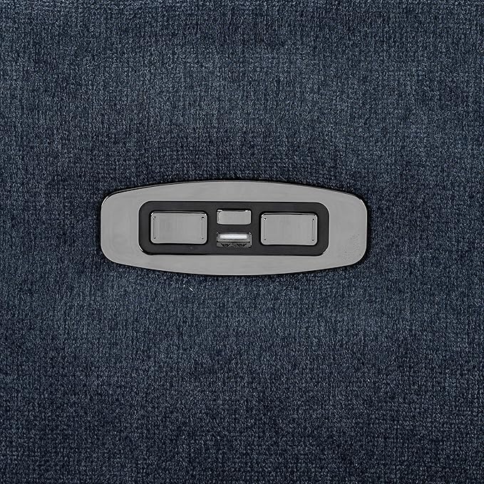 Nurture& The Glider Premium Power Recliner Nursery Glider Chair with Adjustable Head Support | Designed with a Thoughtful Combination of Function and Comfort | Built-in USB Charger (Navy)