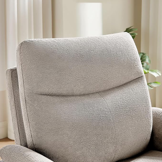 Power Recliner Chair Swivel Glider, Electric Rocking Recliner Chairs with USB and Type-C Ports, Nursery Chair Recliner for Living Room, Bedroom, Apartment（Camel）