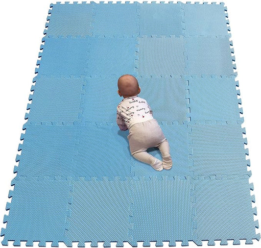YIMINYUER® 20 Tiles (30cm×30cm×1cm Each Tile) Baby Soft Puzzle Play Mats, Kids Thick EVA Foam Floor, Toddlers & Children's Soft Interlocking Mat R07G301020